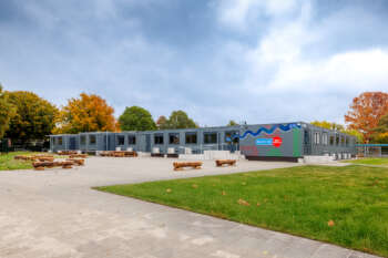 Tijdelijk schoolgebouw in Panningen